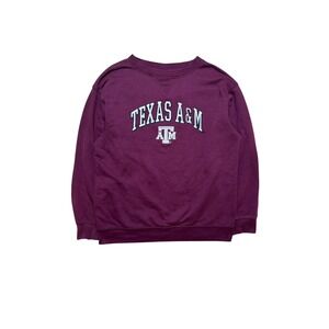 VTG Texas A&M Sweatshirt Mens XL Maroon Embroidered Style Crewneck